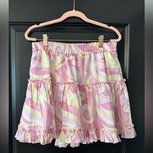 NWT Hill House Paz Skirt in Limited Edition Candy Kaleidoscope Print. Size L
